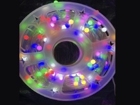 Rollo 50 metros luces bolita esfera blanca luz multicolor CHICAS
